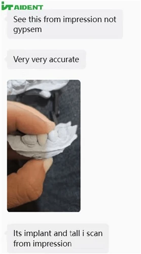Tack Feedback för Ai-30 Intraoral Scanner från vår återförsäljare